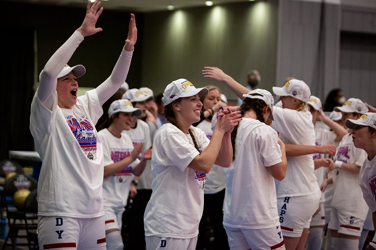 Lady Chaps celebrate and thank their fans after winning the National Title