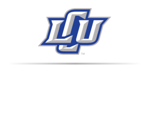 LCU logo with white text below for marketing purposes