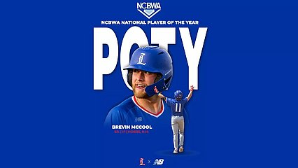 Graphic with Brevin McCool over the words "NCBWA National Player of the Year"