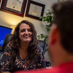 Student in counseling session