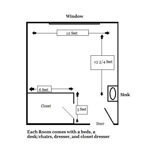 One bedroom floorplan blueprint